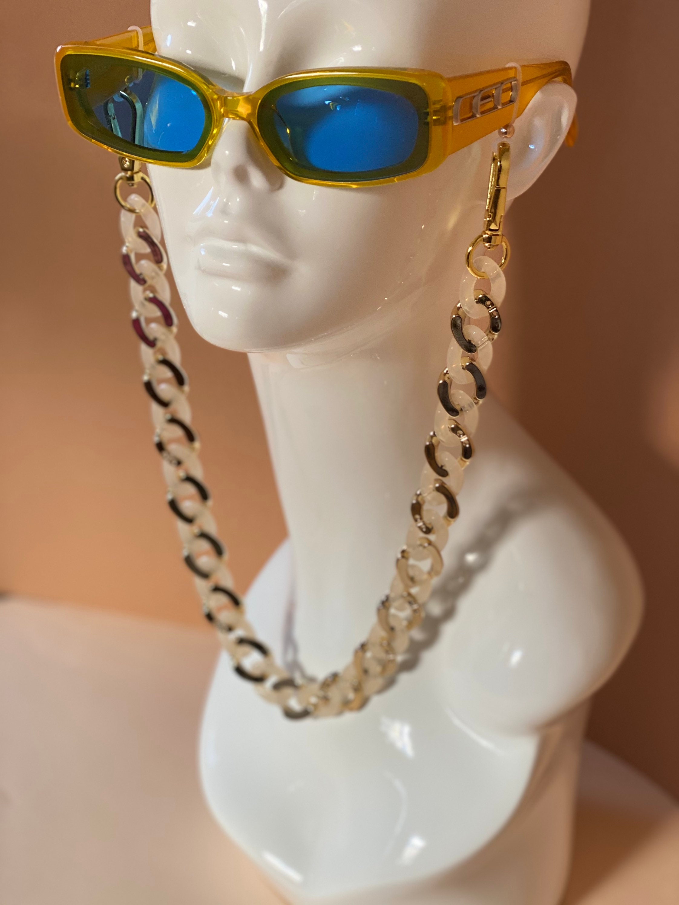 Luxury Eyeglass Sunglasses Face Mask Chain Necklace | Etsy