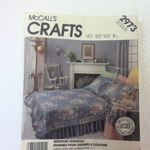 Sewing Pattern Bedroom Essentials, McCall&#39;s Crafts, Pattern 2973, includes instructions for seven bedcovering pieces