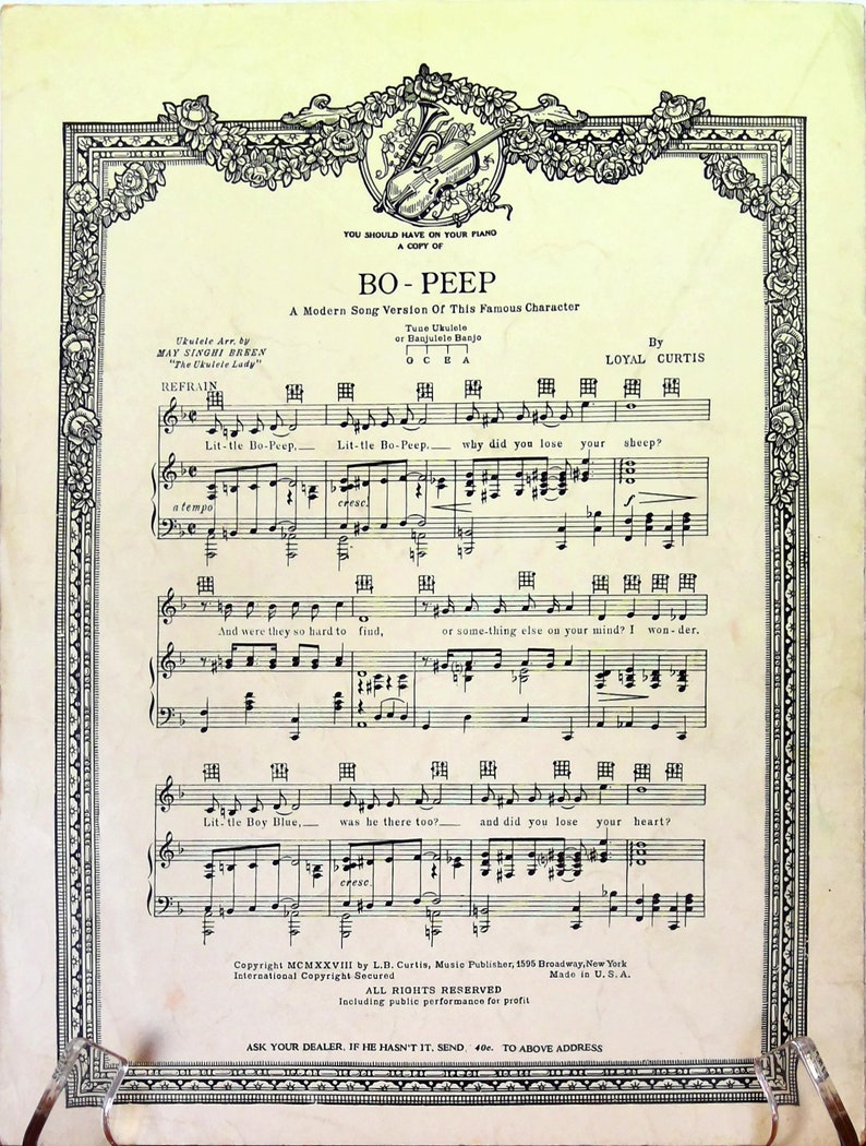 Sheet Music, Think of Me Thinking of You, 1928 image 4