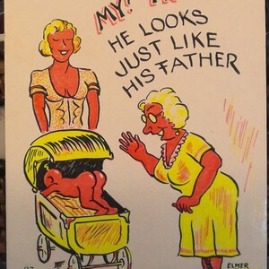 Carte Postale, Humour, Comme Son Père