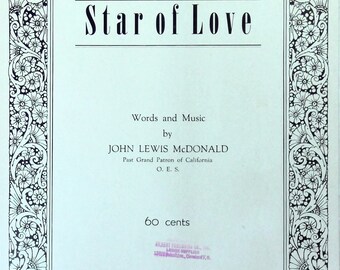 Sheet Music, Star of Love, John Lewis McDonald, 1952