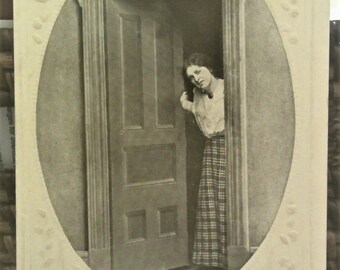 Looking for a Sweetheart, RPPC, Postmarked 1910, Franklin Profile Stamp