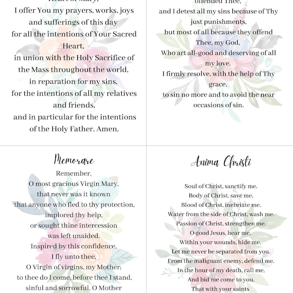 Catholic Daily Prayer Printable