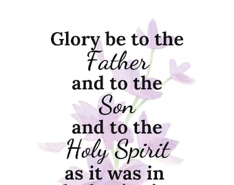 Glory Be PDF imprimible - 3 versiones diferentes