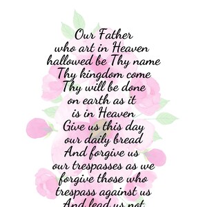 Our Father Printable PDF - 3 different versions