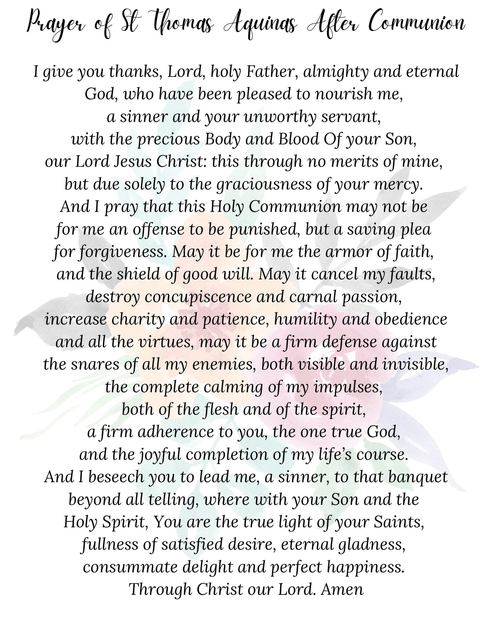 Catholic Daily Prayer Printable - Full Size - Etsy