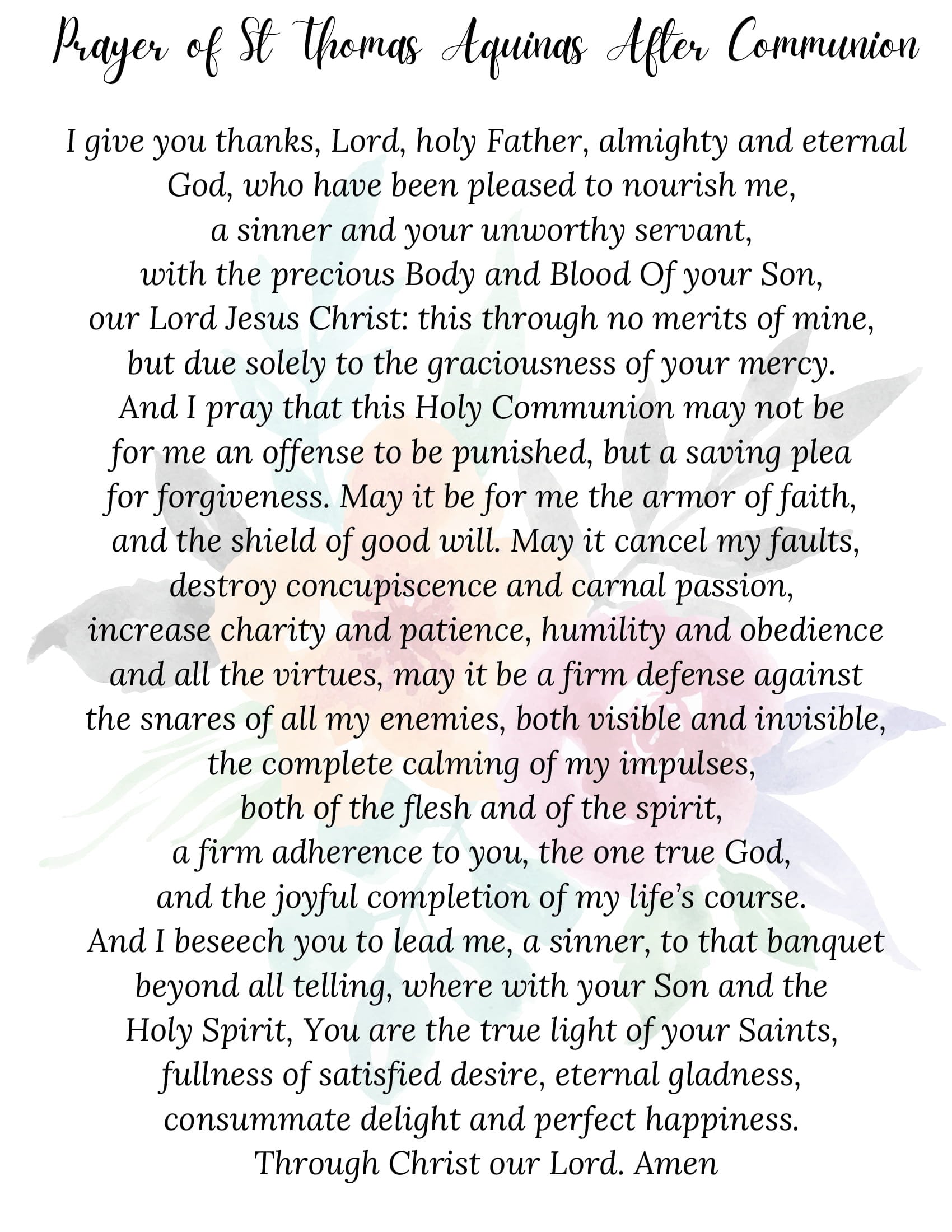 Catholic Daily Prayer Printable - Full Size - Etsy