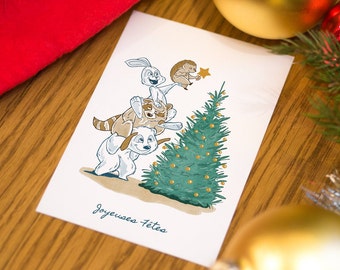 Carte Postale De Noel Etsy Carte Postale De Noel Etsy