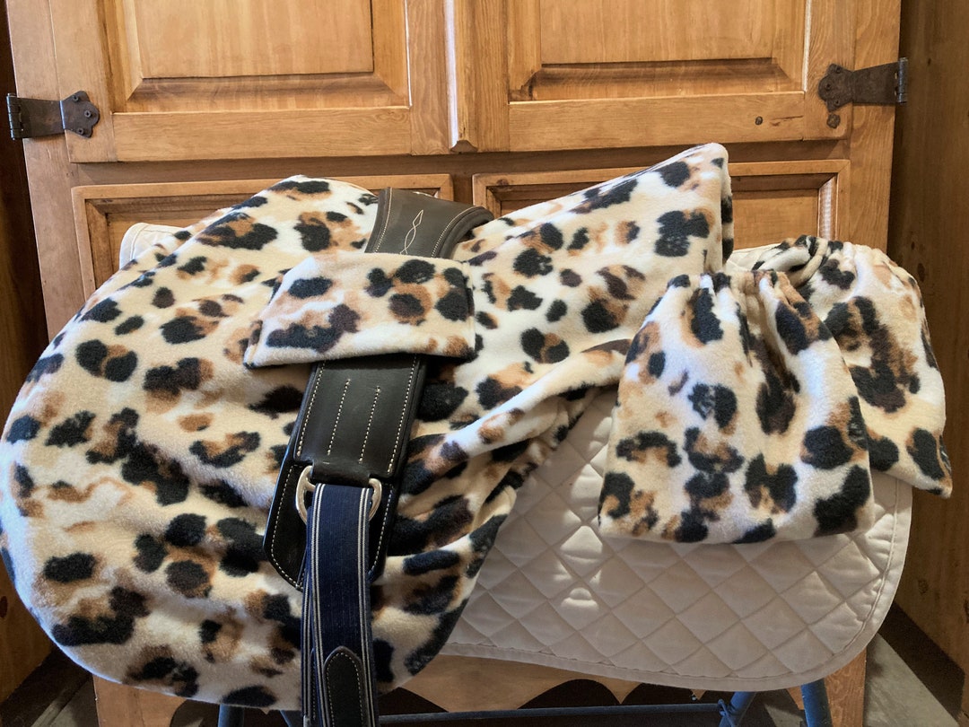 MATCHING SET English Saddle Cover With Girth Pockets AND Etsy