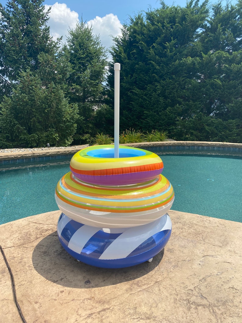Pool Inner Tube Stacker Pool Storage Pool Raft Holder Etsy