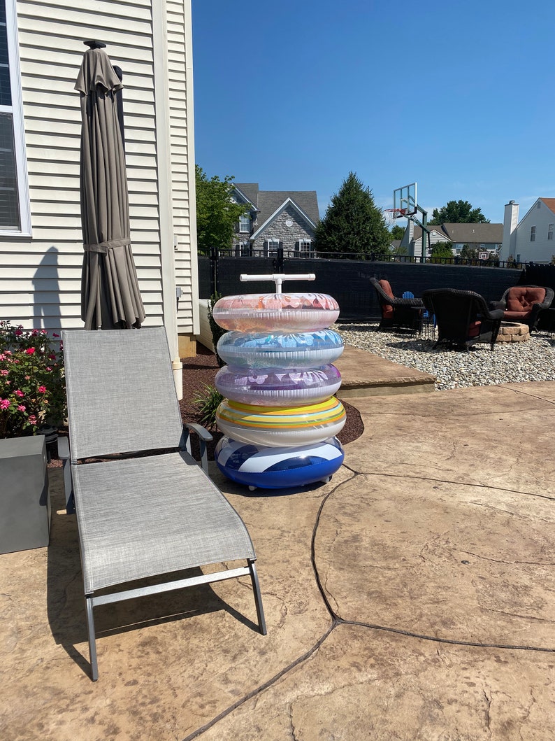 Pool Inner Tube Stacker Pool Storage Pool Raft Holder Etsy