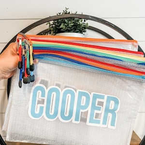Custom Name Clear Pouch