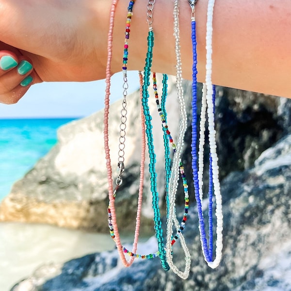 Cute summer seed-bead necklaces