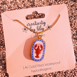 Ceramic waterproof lobster adjustable necklace