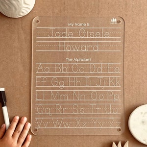 Personalized Tracing Board - Letters Numbers Shapes