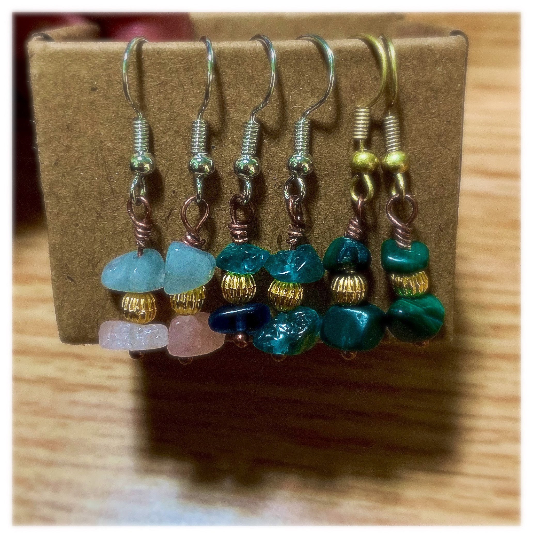 healing rock earrings