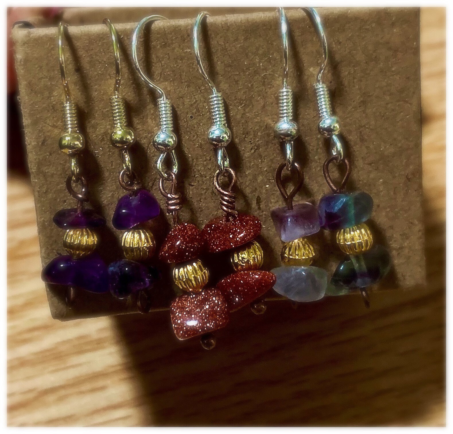 healing rock earrings