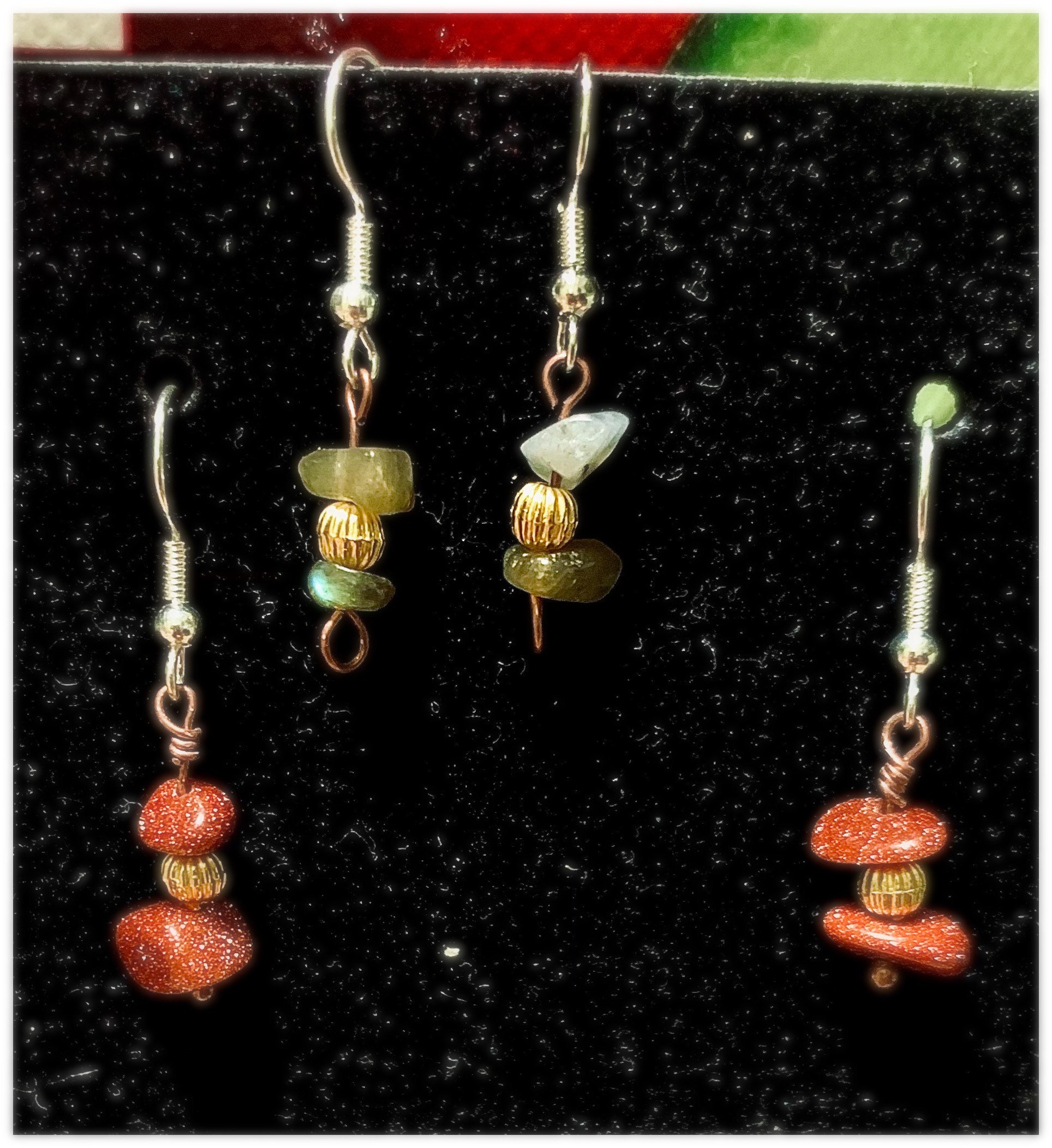healing rock earrings
