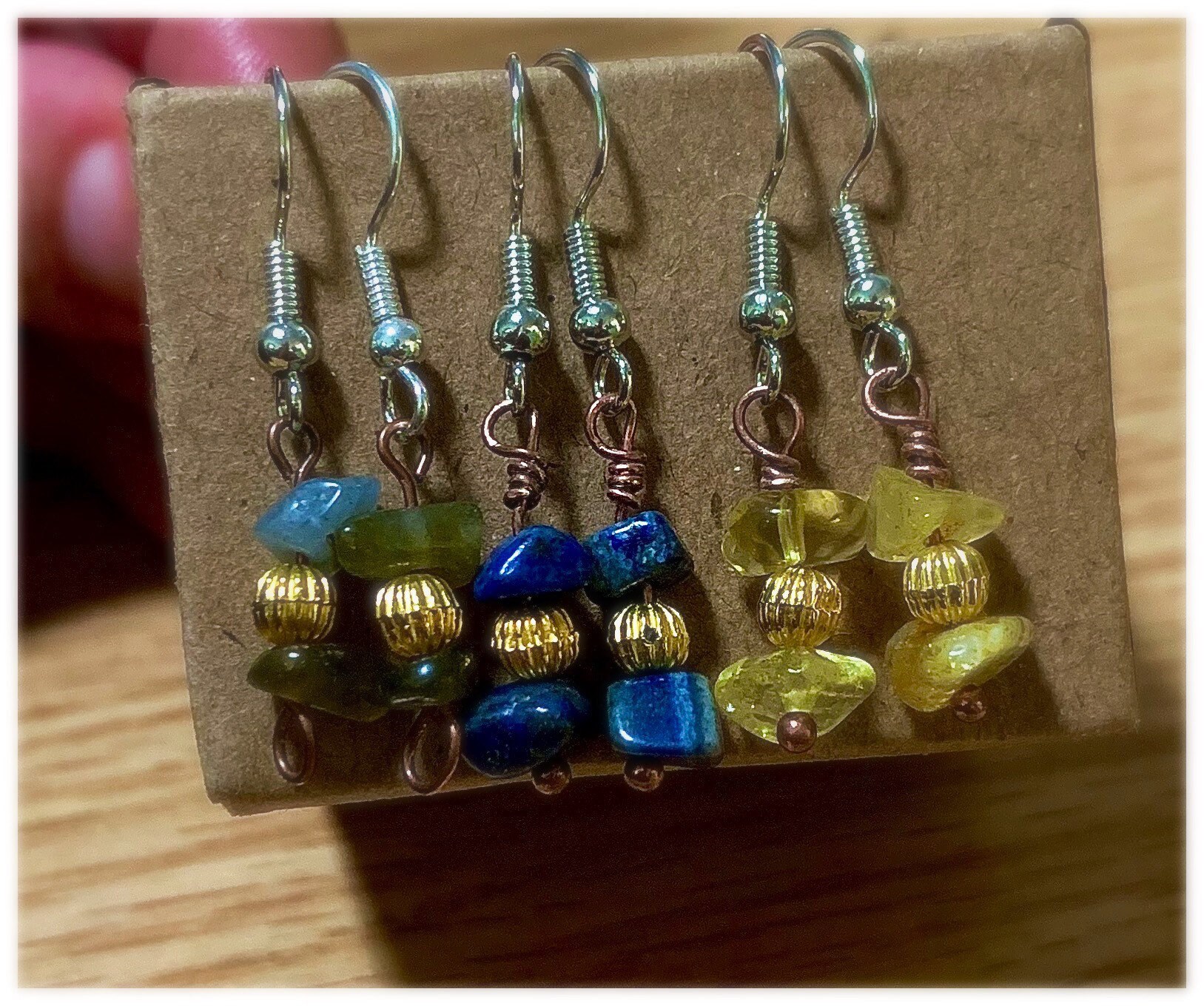 healing rock earrings