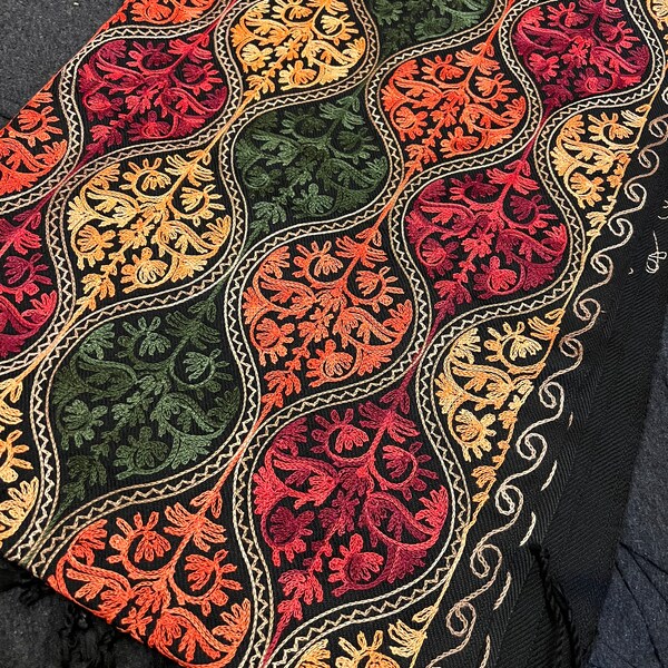 lawn embroidered shawl