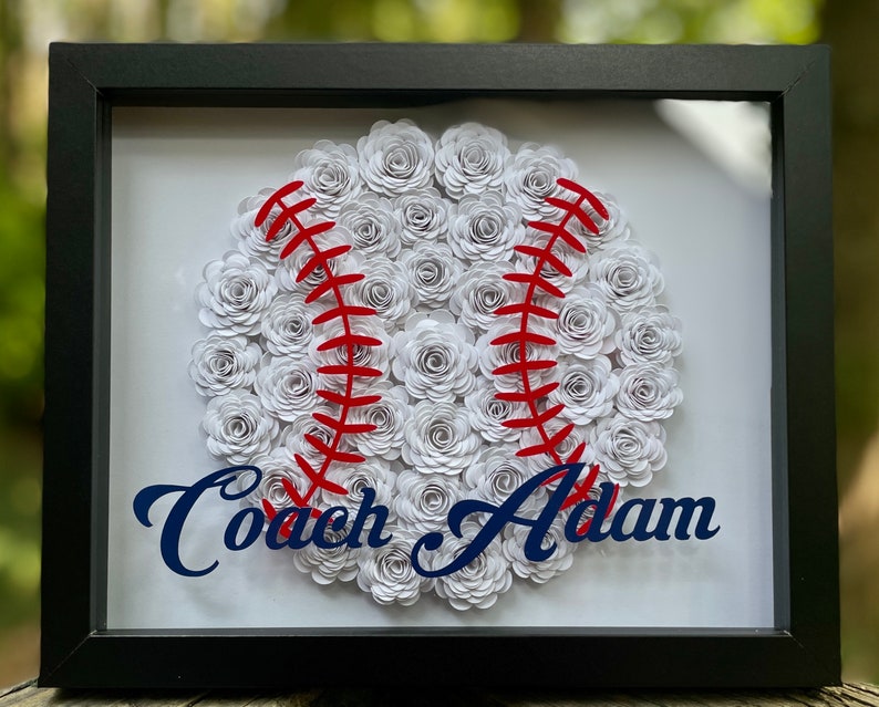 Baseball Shadow Box, Baseball Gift, Gift for Coach, Sports Shadow Box