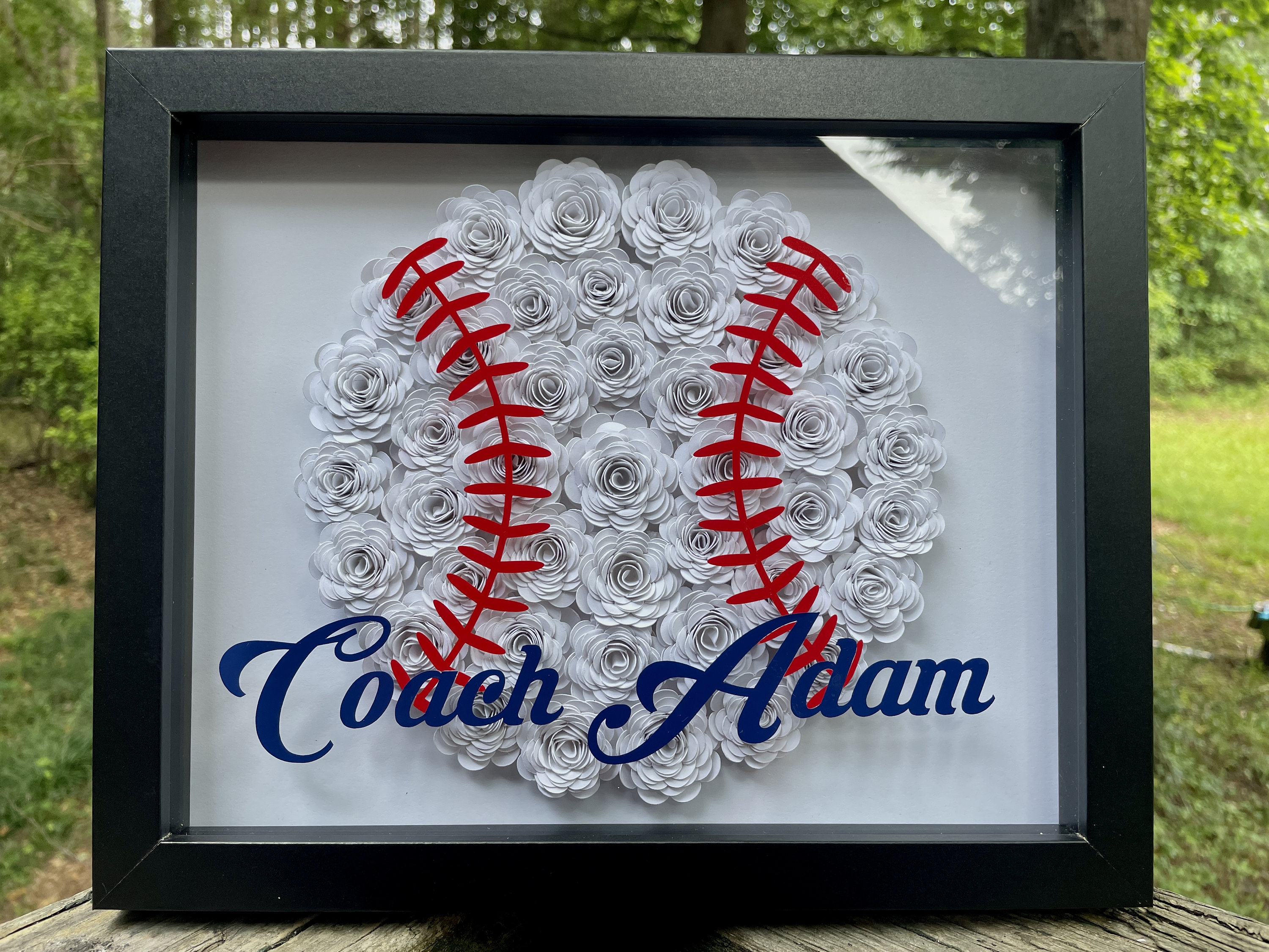 Baseball Shadow Box, Baseball Gift, Gift for Coach, Sports Shadow Box