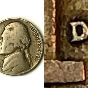 1946 D DDO & DDR doubled Die Jefferson Nickel with RPM!