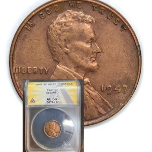 1947 Lincoln Wheat Penny Cent ANACS Certified