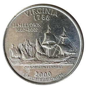 2000 Virginia State Quarter Misaligned Die Error