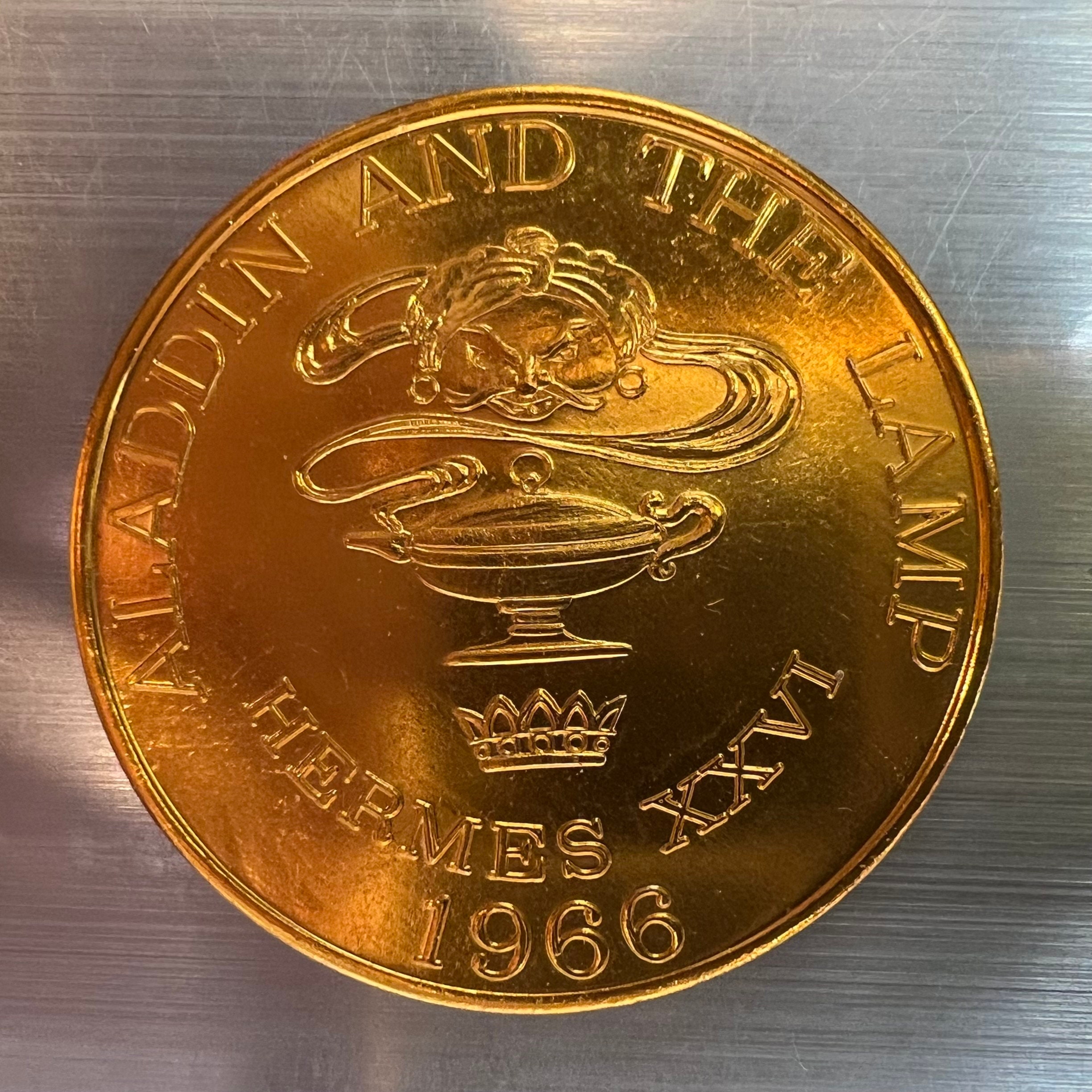 1966 Hermes Mardi Gras Doubloon Aladdin and the Lamp - Etsy