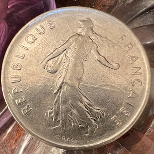 1970 France 5 Francs La Semeuse French Sower Woman