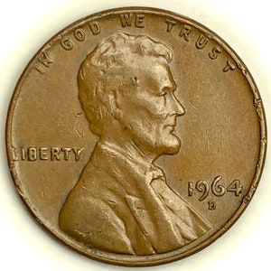 1964 D Lincoln Penny DDO Doubled Die Obverse w/ odd reverse damage!