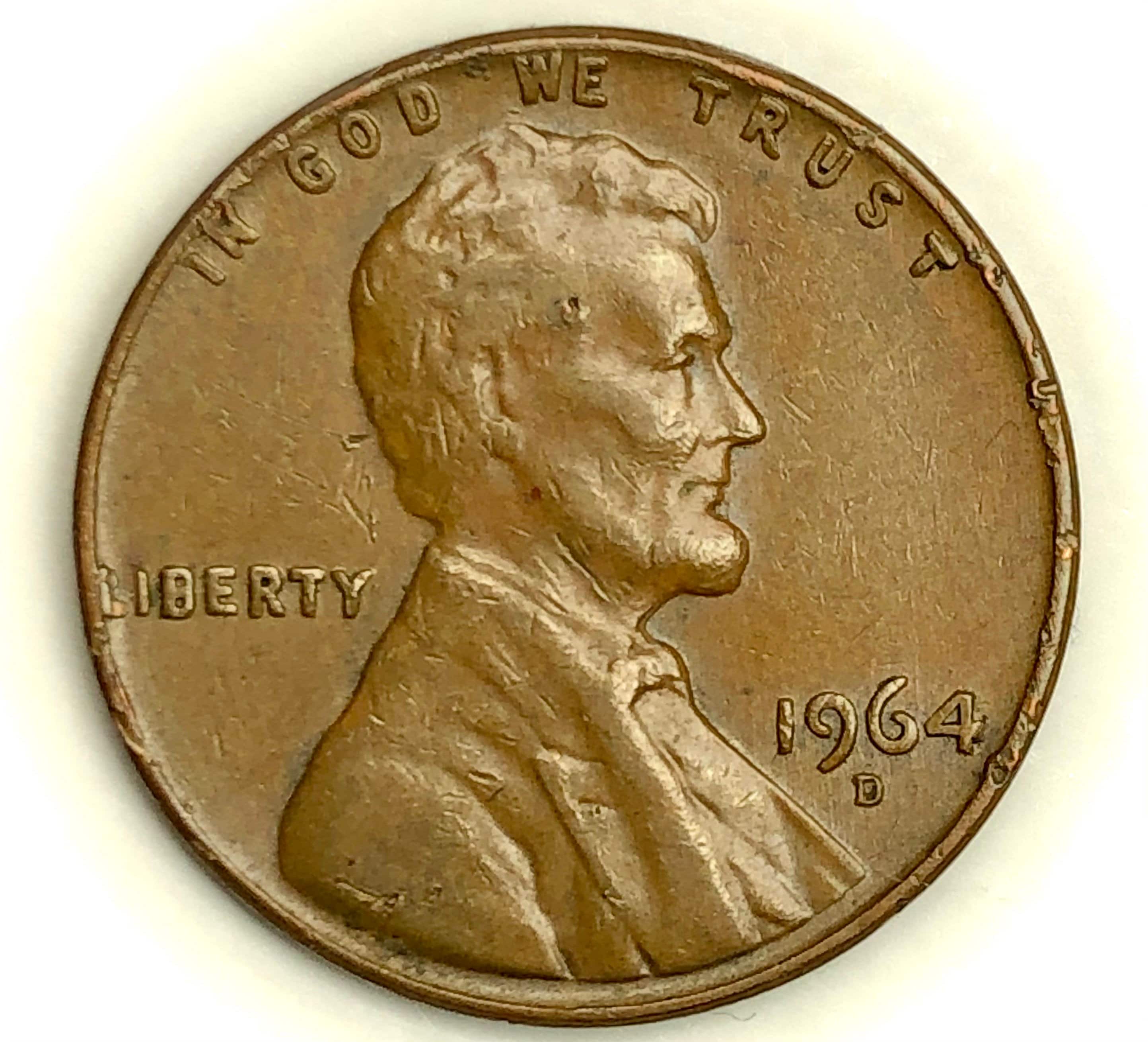 1964 D Lincoln Penny DDO Doubled Die Obverse w/ odd reverse damage!