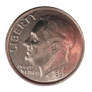 1993 P Roosevelt Dime Off Centered, Doubled Eye and Rim!