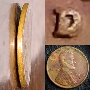 1950 D Error Wheat Penny w/ Odd Dent & RPM D/D!