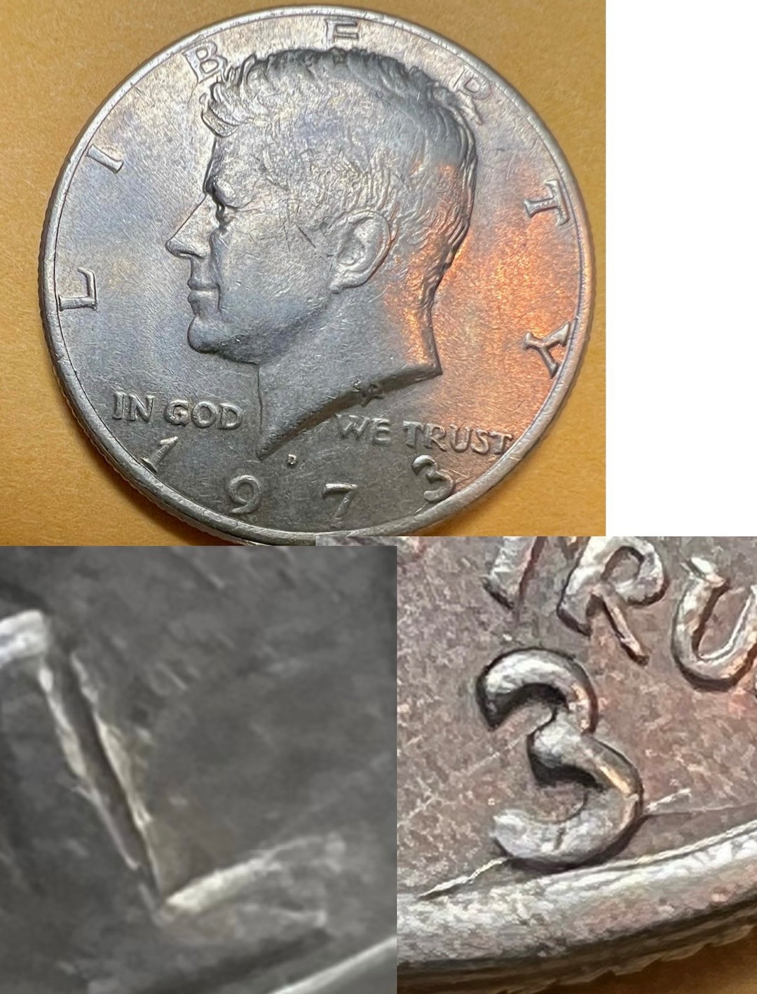 1973 D Kennedy Half Dollar Error Coin - Etsy