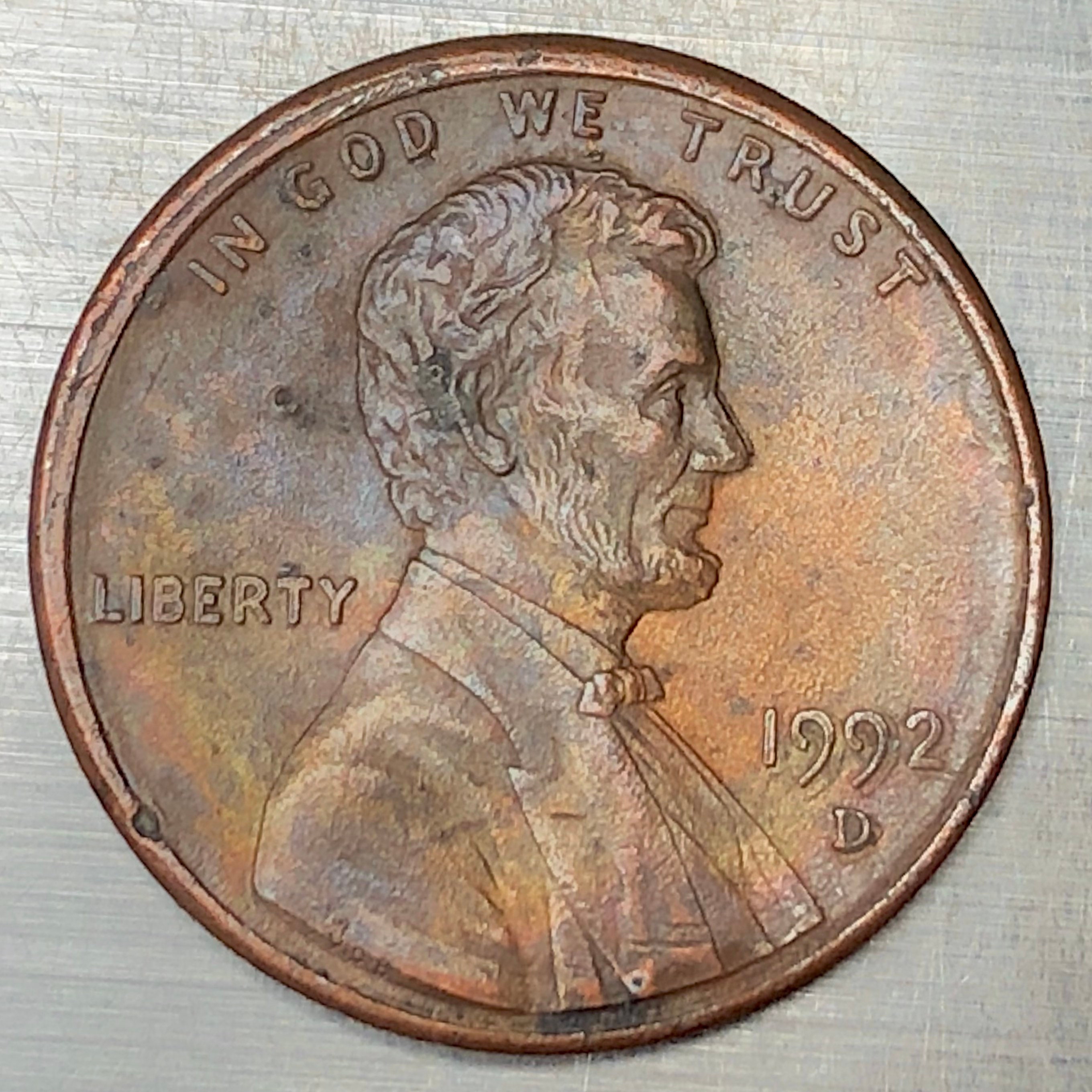1992 D Penny Double Die - lu225au
