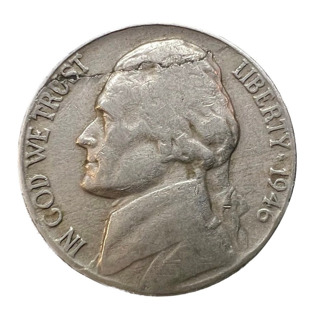1946年 Jefferson nickel error 1946 Jefferson Nickel Error Silver NO MINT MARK RARE | eBay