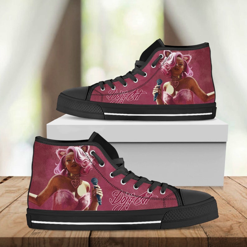 Doja Cat Canvas Hightops Doja Cat Custom Canvas Shoes Doja Etsy UK