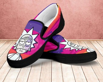 rick and morty slip on vans