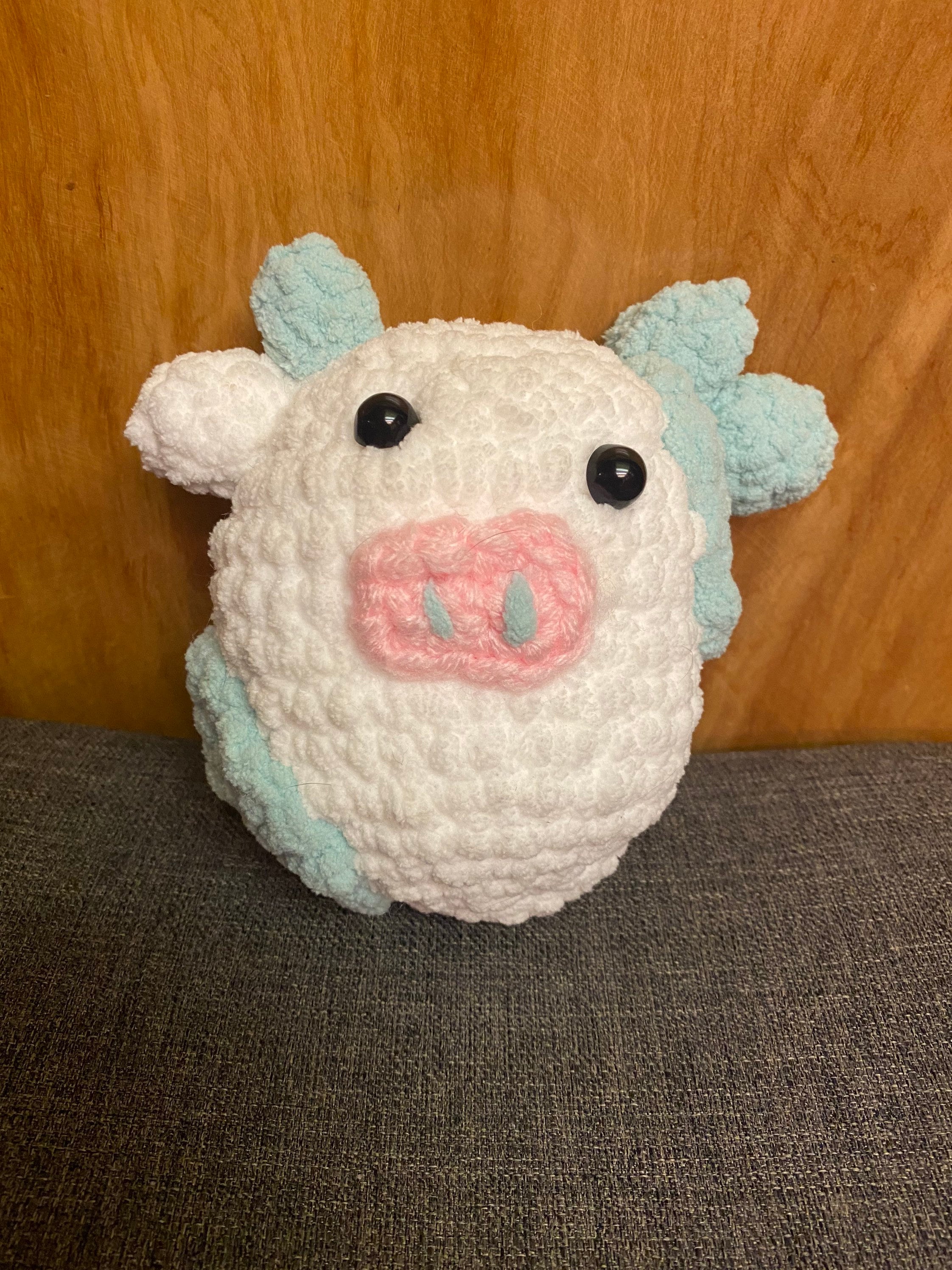 Squishmallow Crochet Belana the Cow 