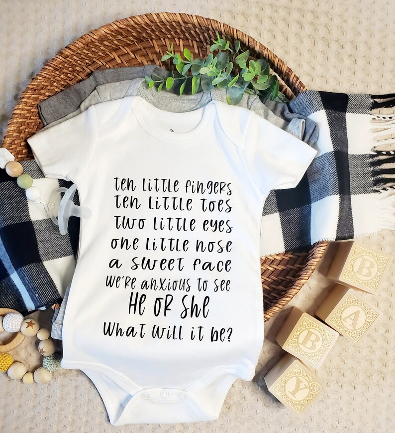 Gender Reveal Baby Onesie®/Bodysuit Surprise Reveal Gift Etsy