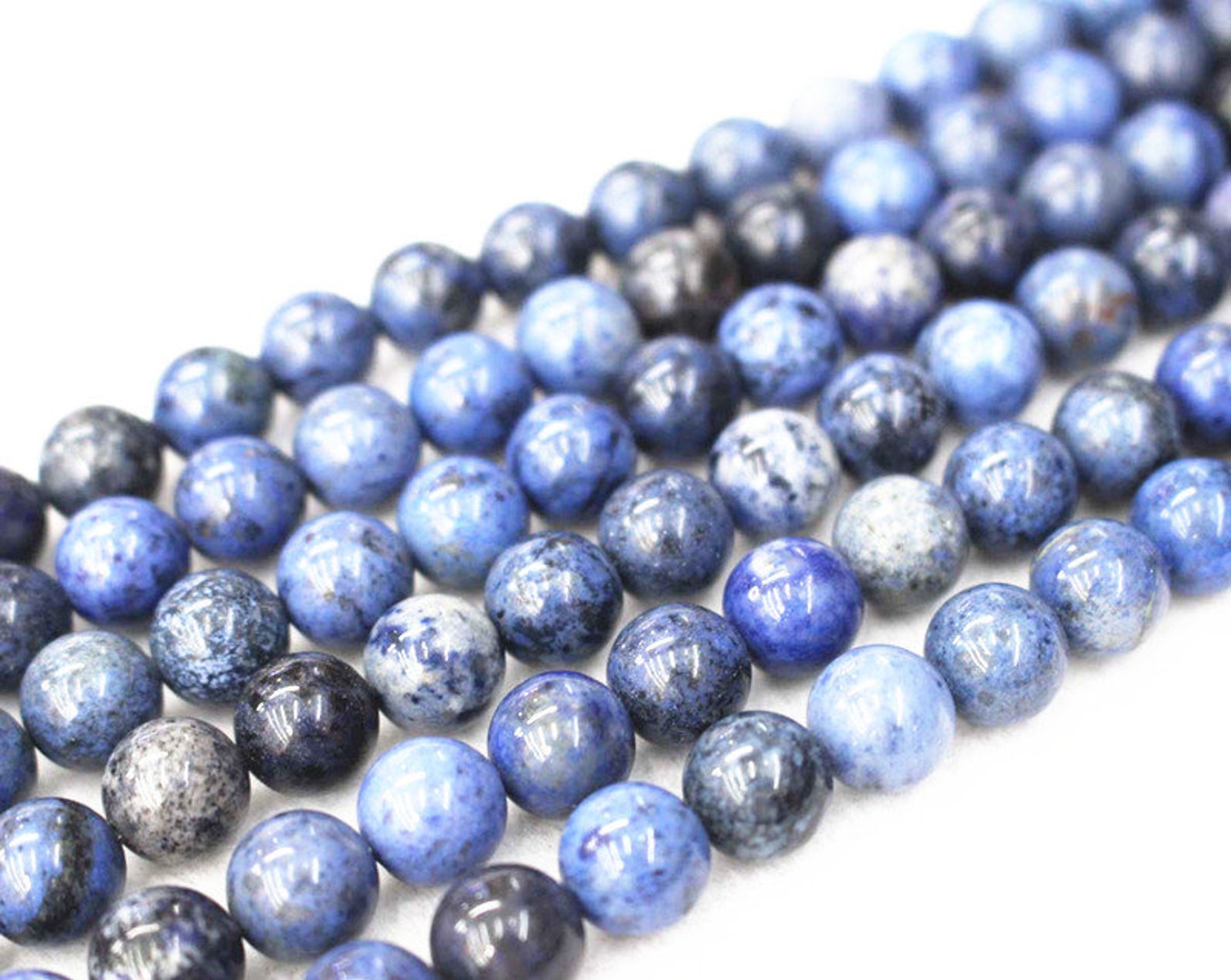 Natural AA Blue Dumortierite Beads4mm-10mm Gemstone BeadsDIY | Etsy