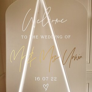 Frosted Acrylic Welcome Wedding Sign, Wedding Signage, Wedding Stationary