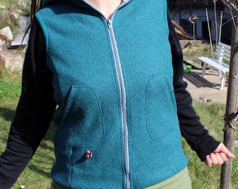 Wool felt vest "Anny" virgin wool felted wool
