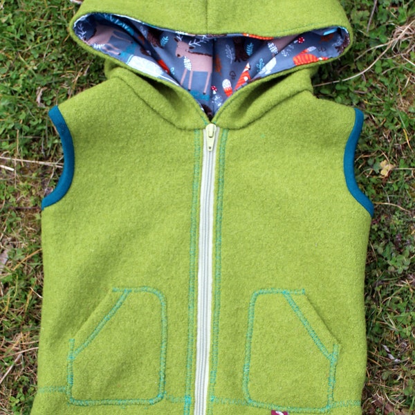 Gilet "Henry" laine bouillie Walk laine vierge enfant