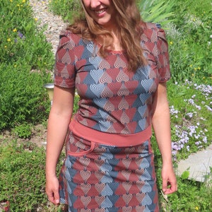 A-line jersey dress &quot;Brunhilde&quot; made from organic cotton jersey