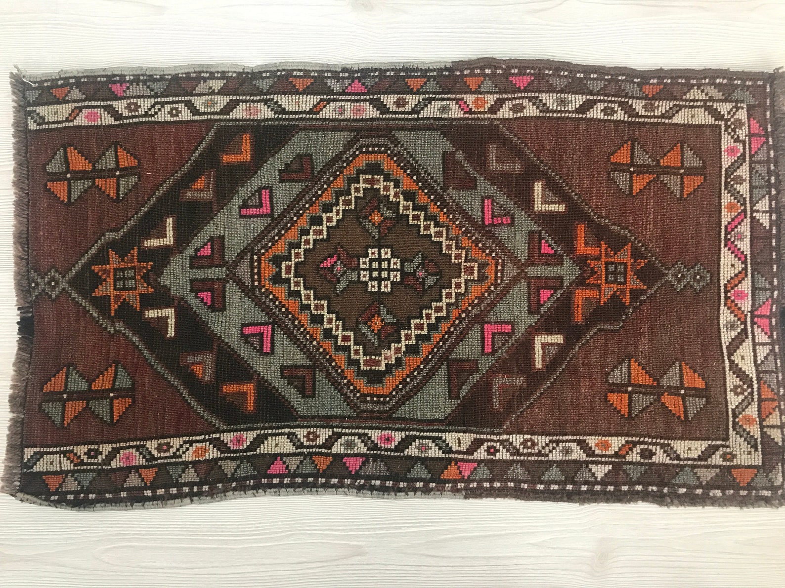 Turkish bath mat 18.89x32.28 inch small vintage mat Etsy