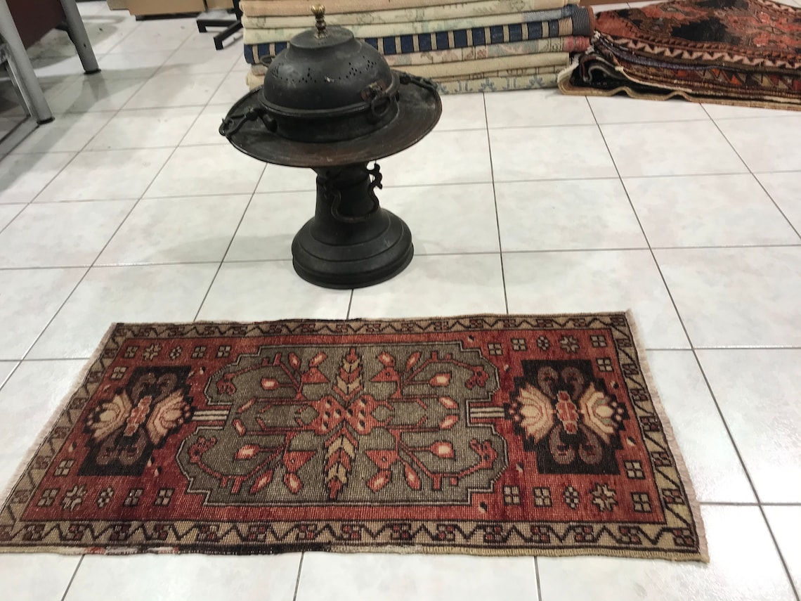 Oriental bath mat 20.47x40.94 inch oushak bath mat Etsy