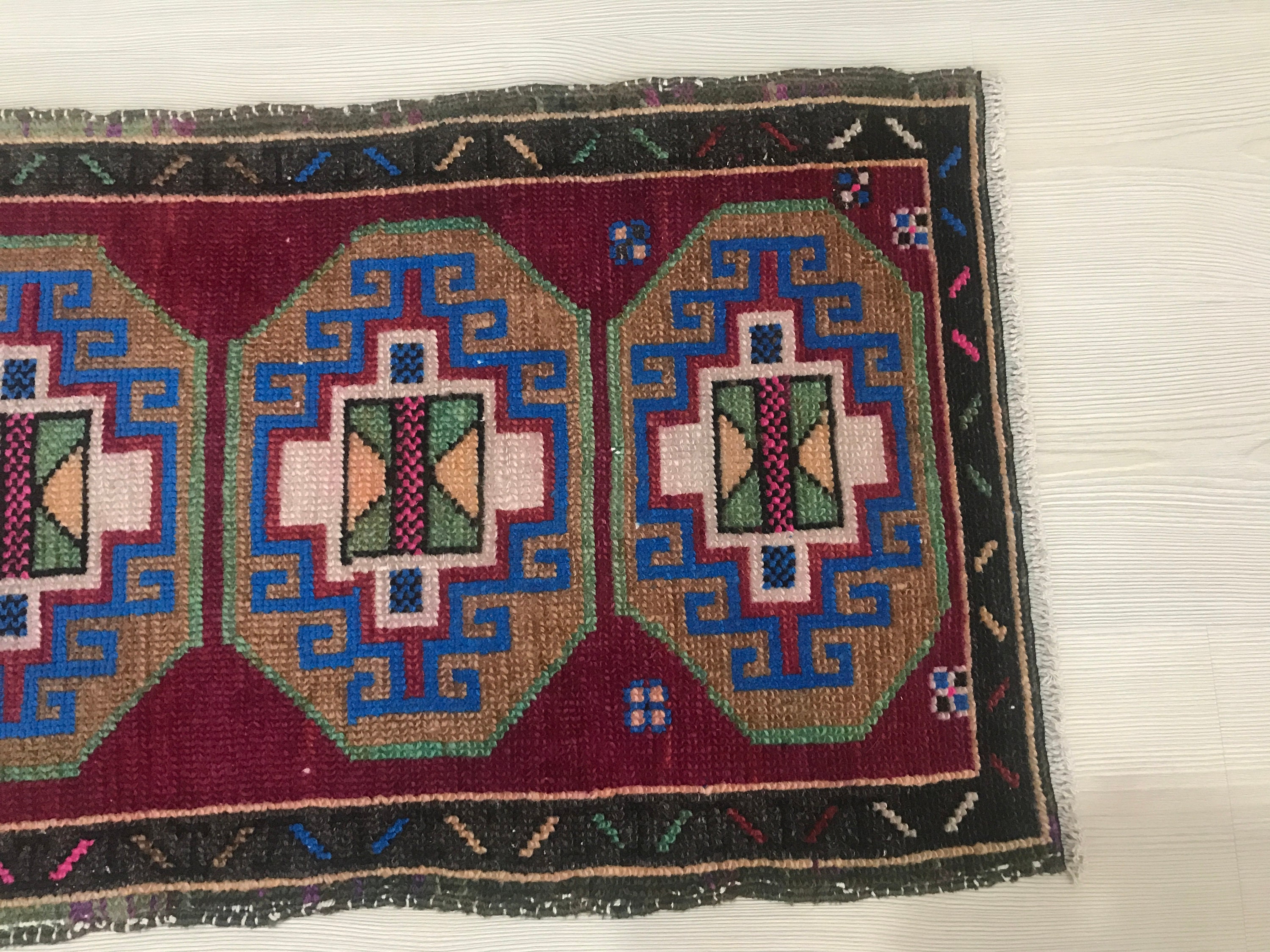 Turkish Bath Mat 19.68x29.13 Inch Bath Mat Boho Handknotted Etsy